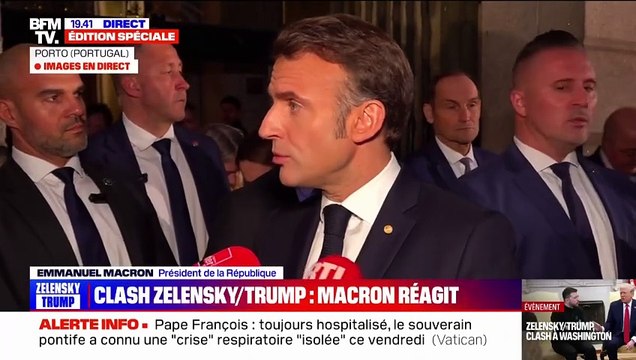 Emmanuel Macron, sur l'Ukraine: Il faut remercier ceux qui ont aidé et il faut respecter ceux qui, depuis le début, se battent