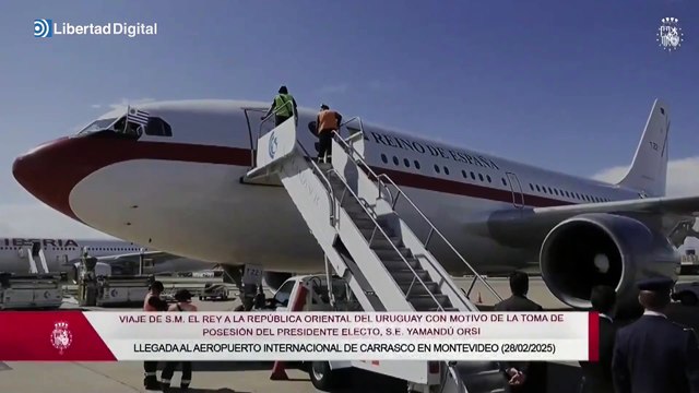 Felipe VI llega a Montevideo para asistir a la investidura de Yamandú Orsi