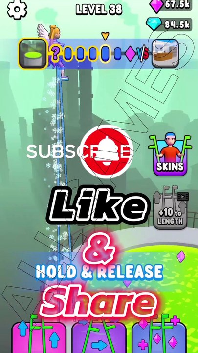 Stilts Run LVL 38 Gameplay FUN GAME #shorts #StiltsRun #fungames #viralvideo