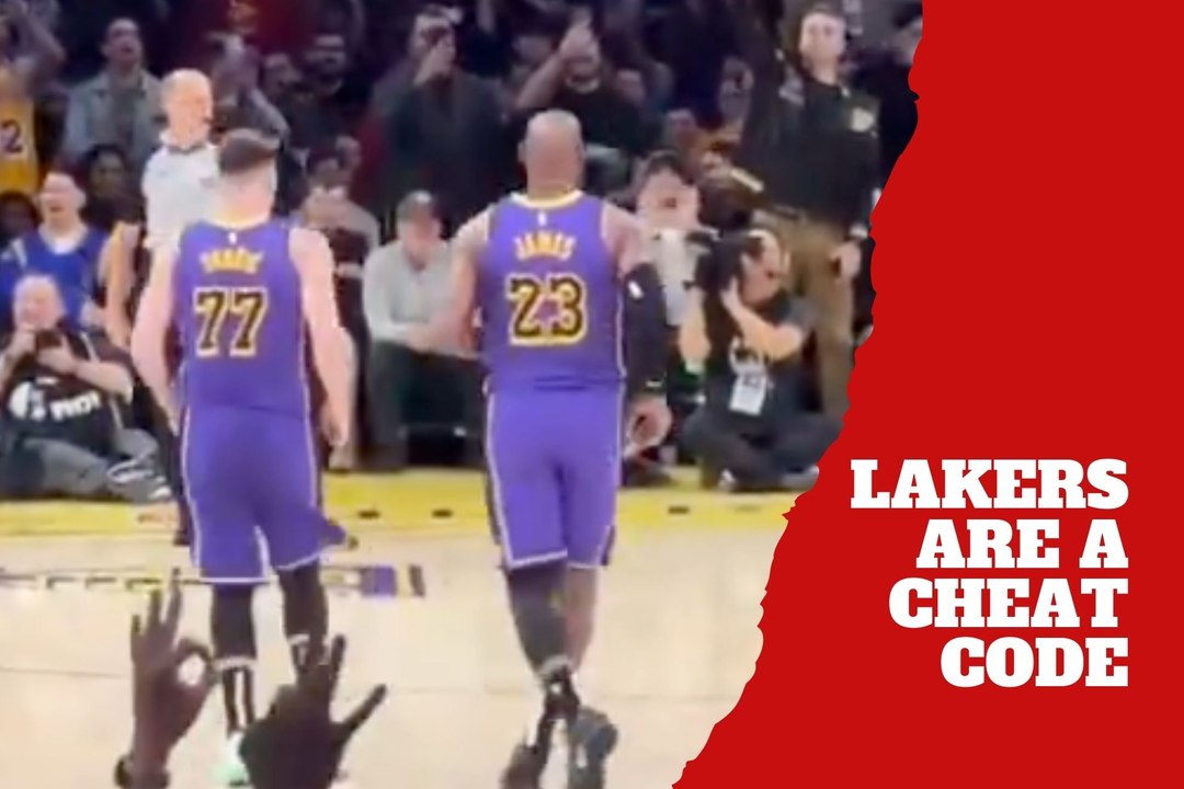 Pure patience! Lebron James and Luka Doncic recreate this famous scene ...