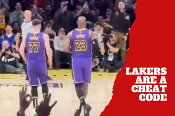 Pure patience! Lebron James and Luka Doncic recreate this famous scene from Super Pro