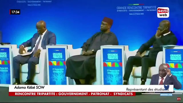 Déclaration de Amadou Kébé Sow, representant des etudiants...