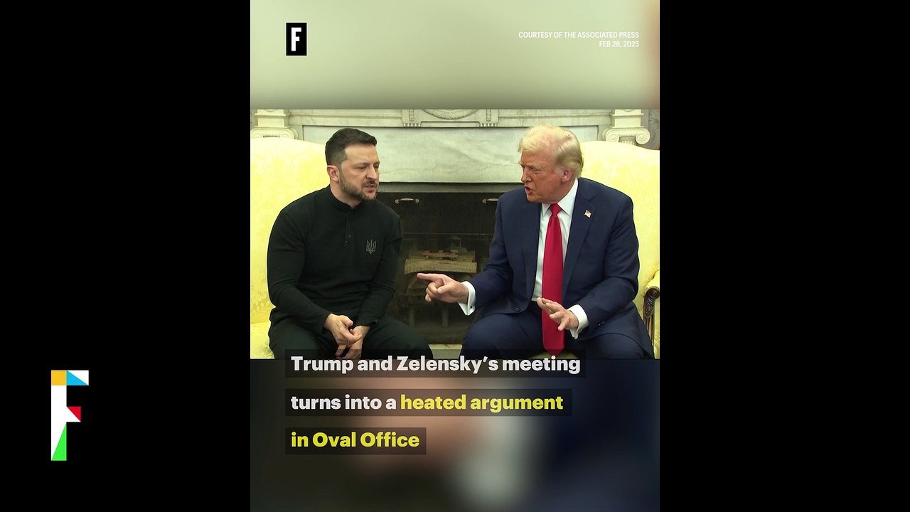 Trump and Zelensky's meeting turns into a heated argument in Oval Office