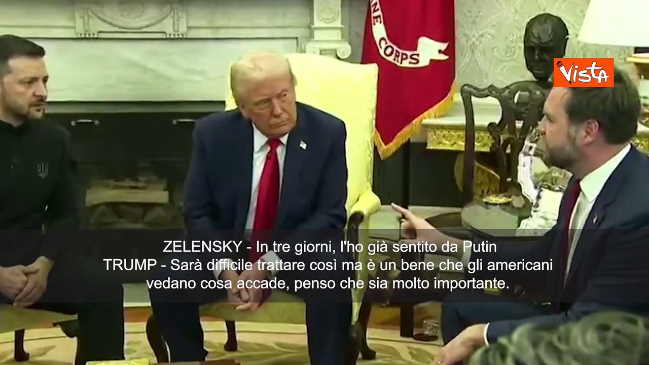 Trump: Senza Usa guerra finiva in due settimane. Zelensky: In 3 giorni come dice Putin