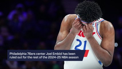 Breaking News - Joel Embiid ruled out for the season