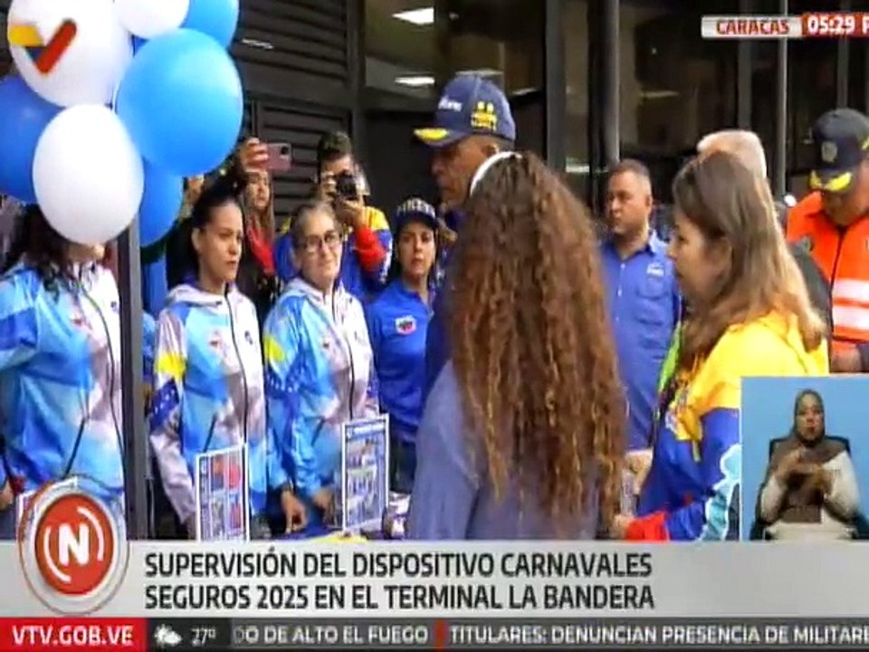 Gobierno Nacional supervisa dispositivo de seguridad carnavales seguros y felices 2025