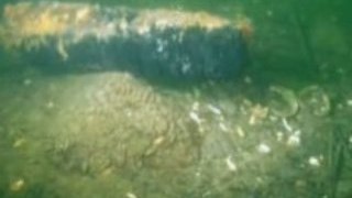 German WW2 Bomb SD10C in Lake Werbellinsee