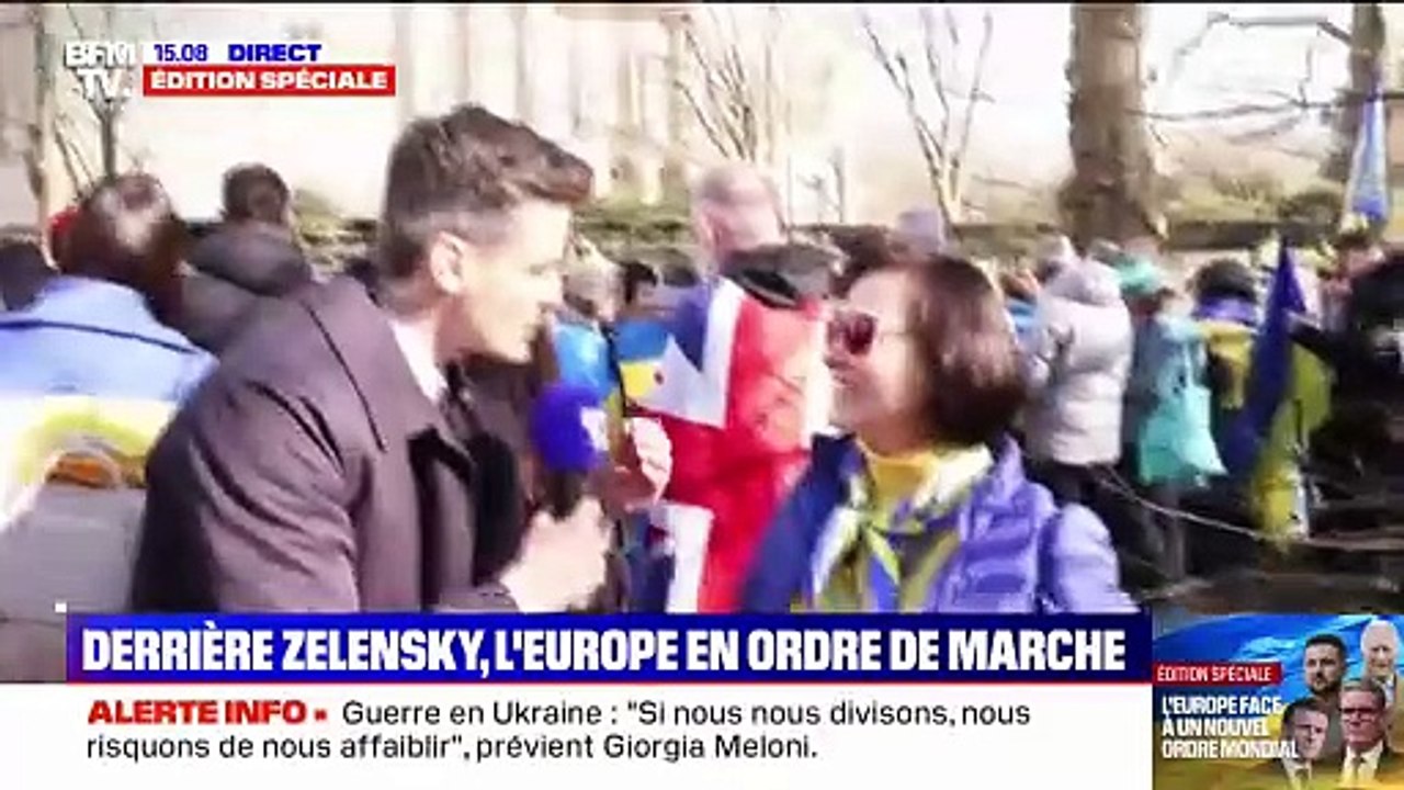 "C'est très important de soutenir notre président en ce moment historique": un rassemblement en soutien à l'Ukraine organisé en marge du Sommet de Londres