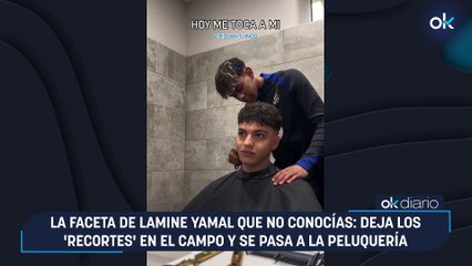 La faceta de Lamine Yamal que no conocías: deja los 'recortes' en el campo y se pasa a la peluquería