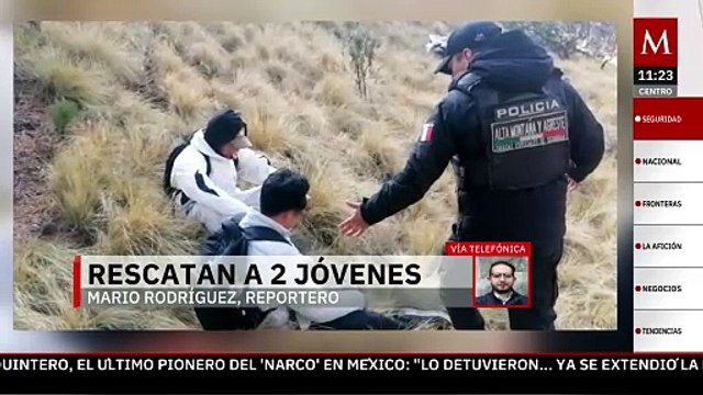 Rescatan a dos jóvenes extraviados en el Nevado de Toluca