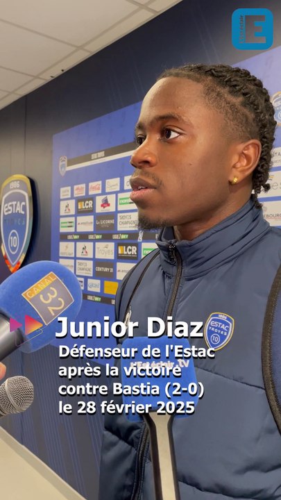 “Une soirée parfaite” : la réaction de Junior Diaz après la victoire de l'Estac contre Bastia (2-0)