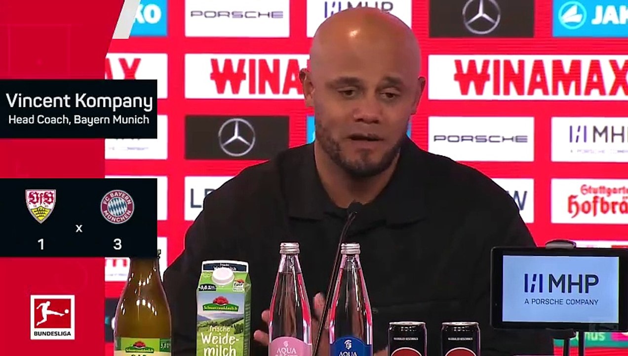 Kompany proud of Bayern's fight against Stuttgart