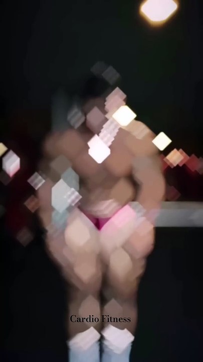 Gymnastics attitude for a bodybuilder pose.
