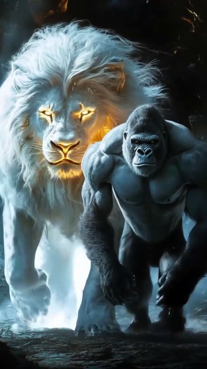 lion vs monkey shorts video
