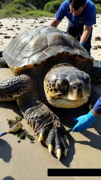 🐢✨ Amazing Rescue! Team Cleans Giant Turtle Covered in Barnacles! 🧼