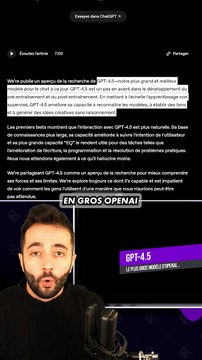 GPT-4.5 EST ENFIN LA ! 🤖 #chatgpt #gpt #actusia #gpt45 #openai #samaltman