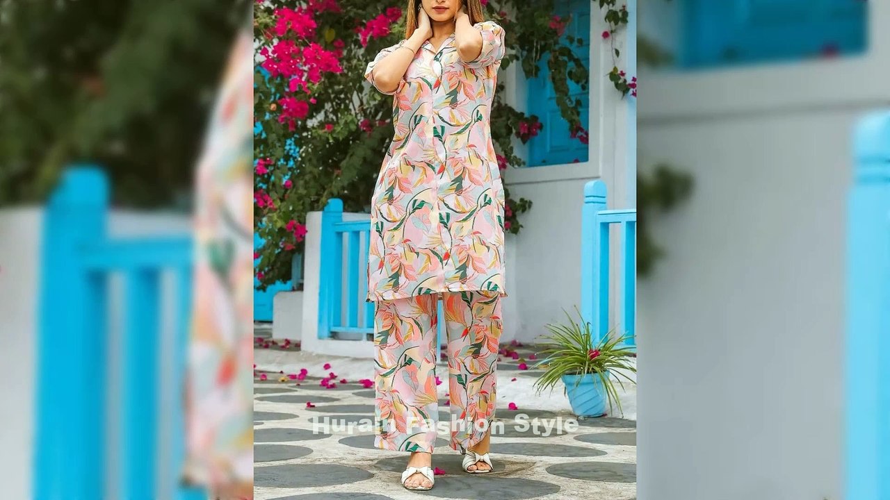 One Print Dress Design 2025||Printed 2 Piece Suit Ke Design||Girls Dress Designs