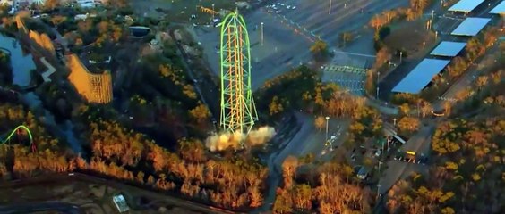 rollercoaste Demolition takes down record-breaking rollercoaster