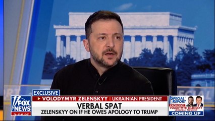 Zelenski en FOX: "No estoy seguro de haber hecho nada malo"