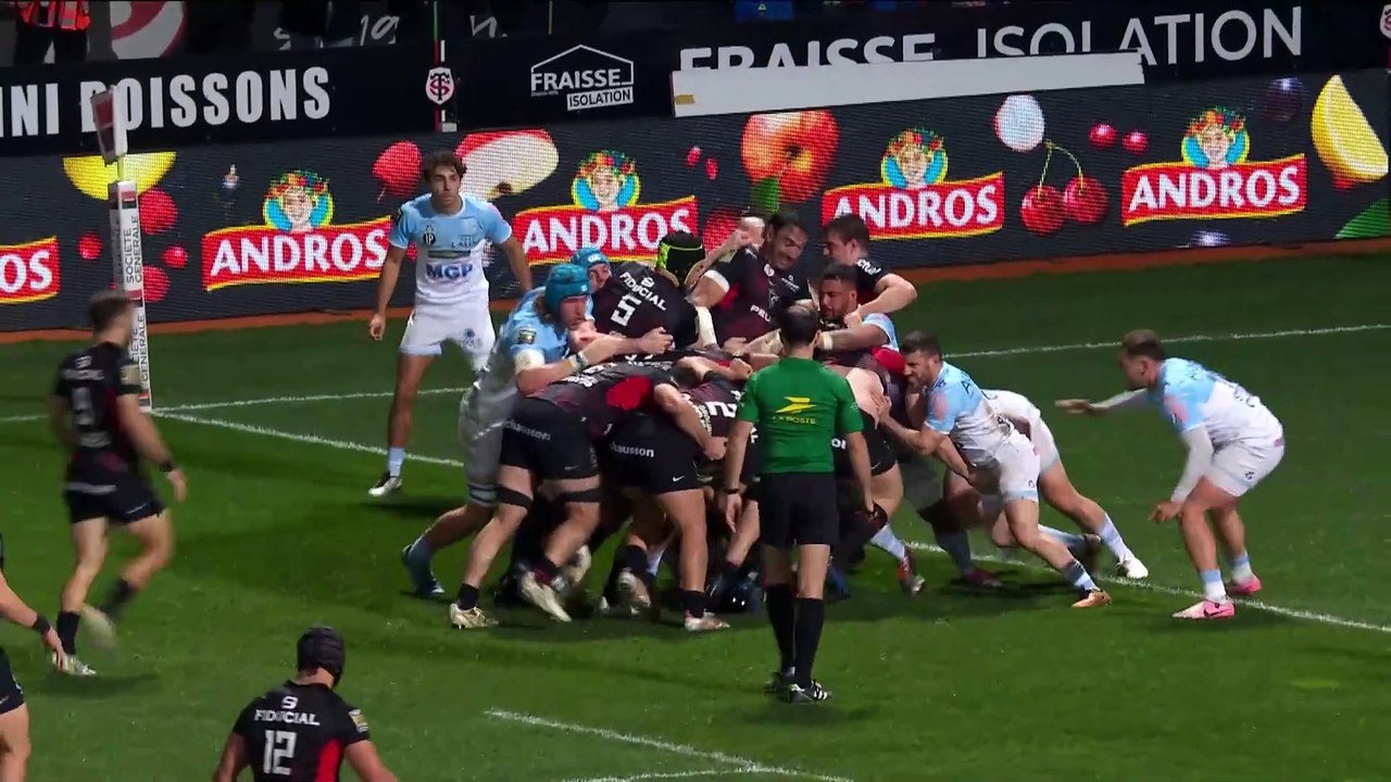 TOP 14 - Essai de Juan CRUZ MALLIA (ST) - Stade Toulousain - Aviron Bayonnais