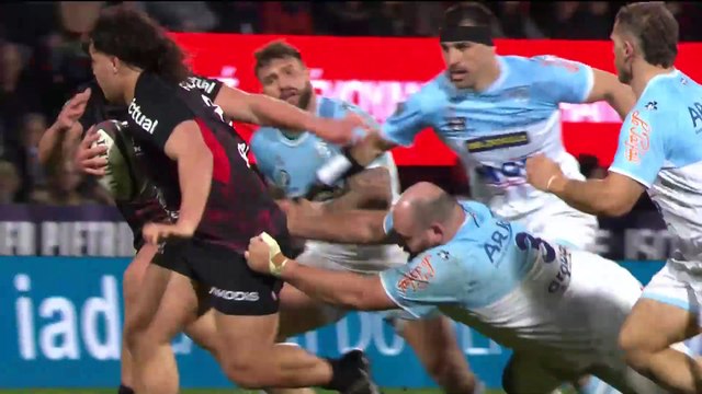 TOP 14 - Essai de Dimitri DELIBES (ST) - Stade Toulousain - Aviron Bayonnais