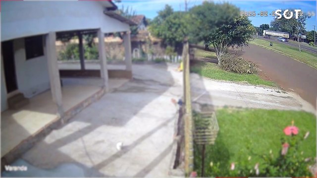 Colisão na BR-277: Câmeras de segurança registram impacto entre Carro e Caminhão