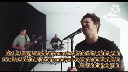 Our last night - losing game (lyrics on screen)