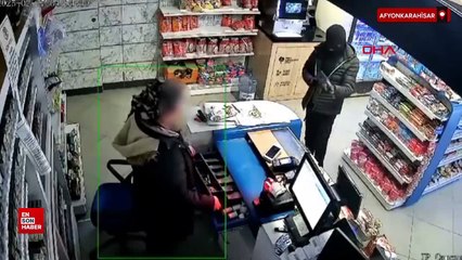 Afyonkarahisar'da uzun namlulu oyuncak silahla soygun anı