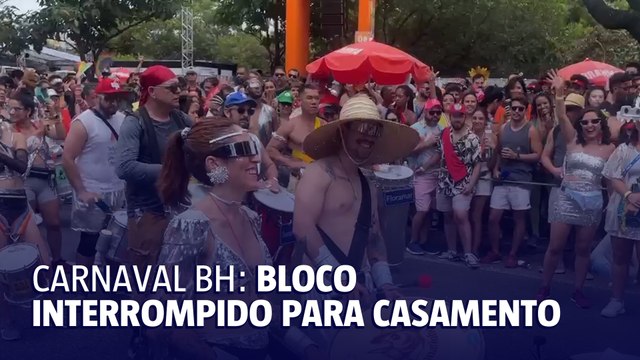 Bloco é interrompido para casamento de foliões apaixonados