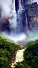 Majestic Falls in a Verdant Canyon