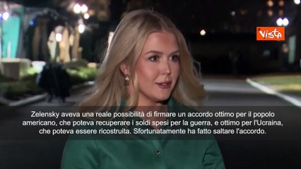 Leavitt (Casa Bianca): Zelensky ha fatto saltare accordo che poteva ricostruire Ucraina