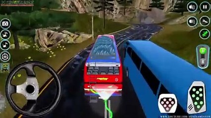 Offroad coach bus driving simulator gameplay