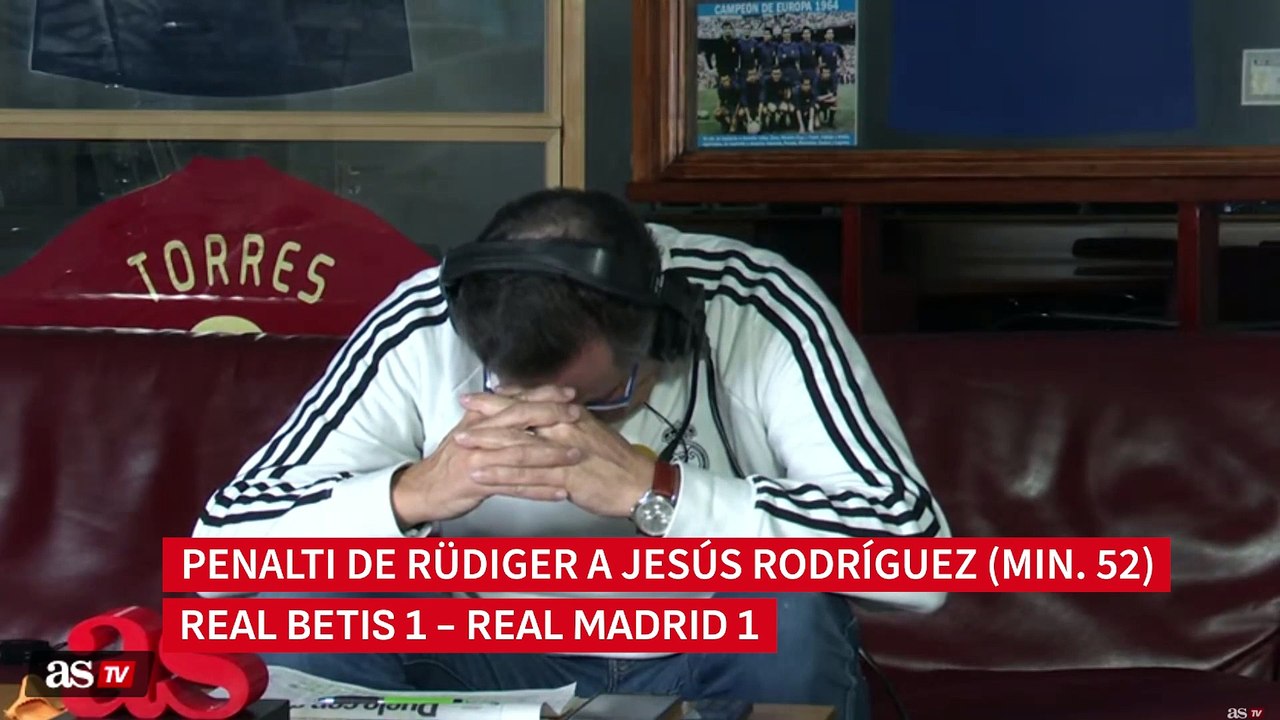 El enfado monumental de Tomás Roncero con los goles del Betis vs Real Madrid