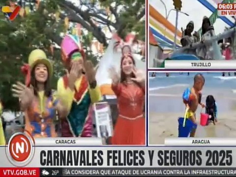 Niños y niñas caraqueñas disfrutan del ambiente ameno y colorido que se vive en los Carnavales 2025