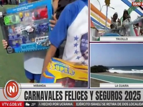 Jóvenes mirandinos disfrutan de las actividades recreativas y deportivas en los Carnavales 2025