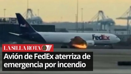 Avión de FedEx realiza aterrizaje de emergencia tras choque con ave e incendio de motor