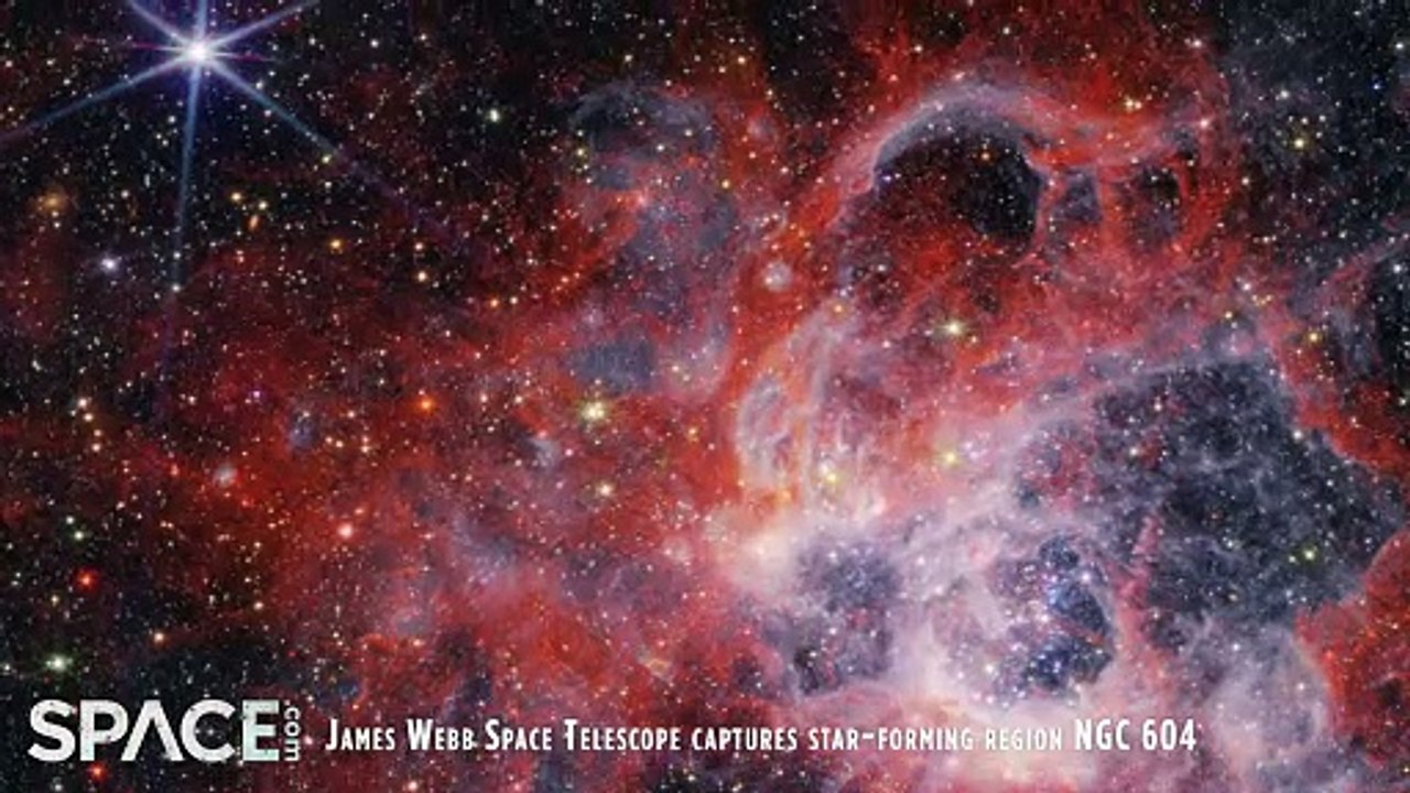 4K Footage: James Webb Space Telescope's View Of Breathtaking Star-Forming Region NGC 604