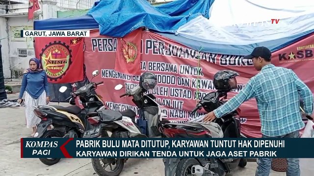 Pabrik Bulu Mata di Garut Pailit, Eks Karyawan Dirikan Tenda Tuntut Hak Dipenuhi