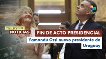 Culminación del acto de posesión de Yamandú Orsi