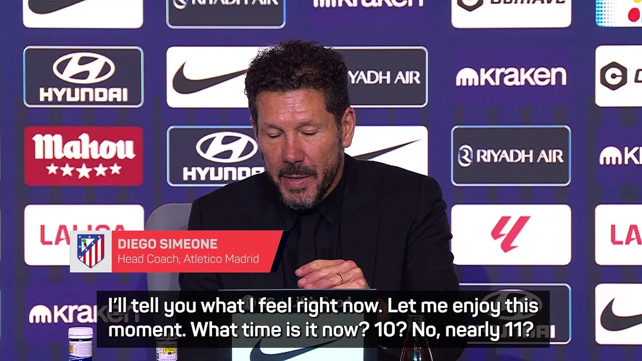 Let me enjoy LaLiga win! Simeone ahead of Champ...