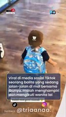 Lucu, Balita Ini Sedang Bersama Keluarganya Malah Menghampiri dan Mengikuti Ibu Lain