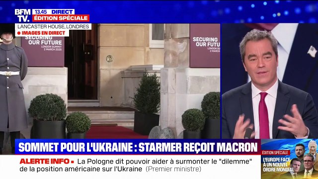Sommet de Londres: Emmanuel Macron arrive à Lancaster House pour s'entretenir avec Keir Starmer