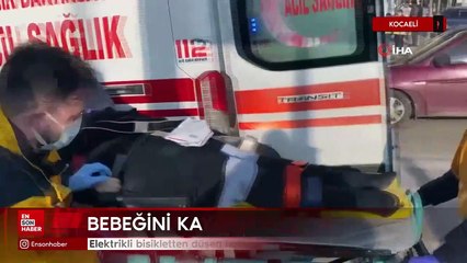 Kocaeli'nde elktrikli bisikletten düşen hamile kadın ve bebeği hayatını kaybetti