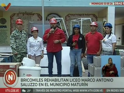 Monagas | Bricomiles recupera áreas del Liceo Marco Antonio Saluzzo en el mcpio. Maturín