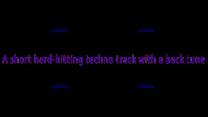 A short hard-hitting techno/club track with a back tune