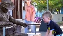 Prank video statue  with people #