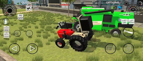 Tractor vs harvesting machine ❓ who win 