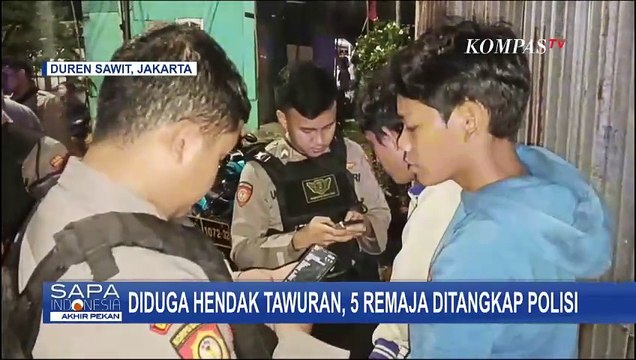 Diduga Hendak Tawuran, 5 Remaja di Duren Sawit Ditangkap Polisi
