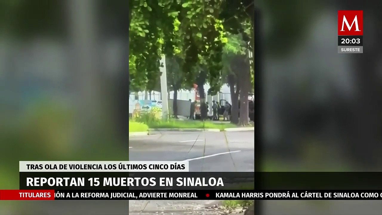 Fiscalía de Sinaloa confirma 15 fallecimientos tras jornada de violencia