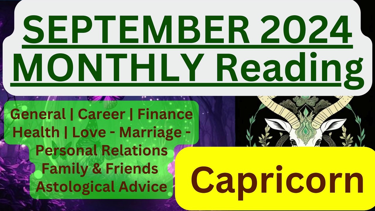 Capricorn Monthly Horoscope September 2024 with Astrologer Pallav Bhatt